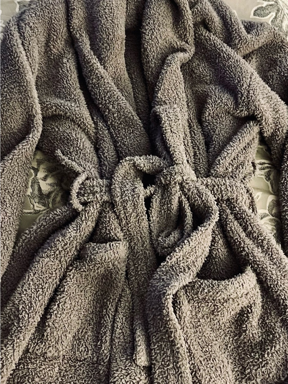 Barefoot Dreams Cozy Chic Gray Robe with Belt & Pockets